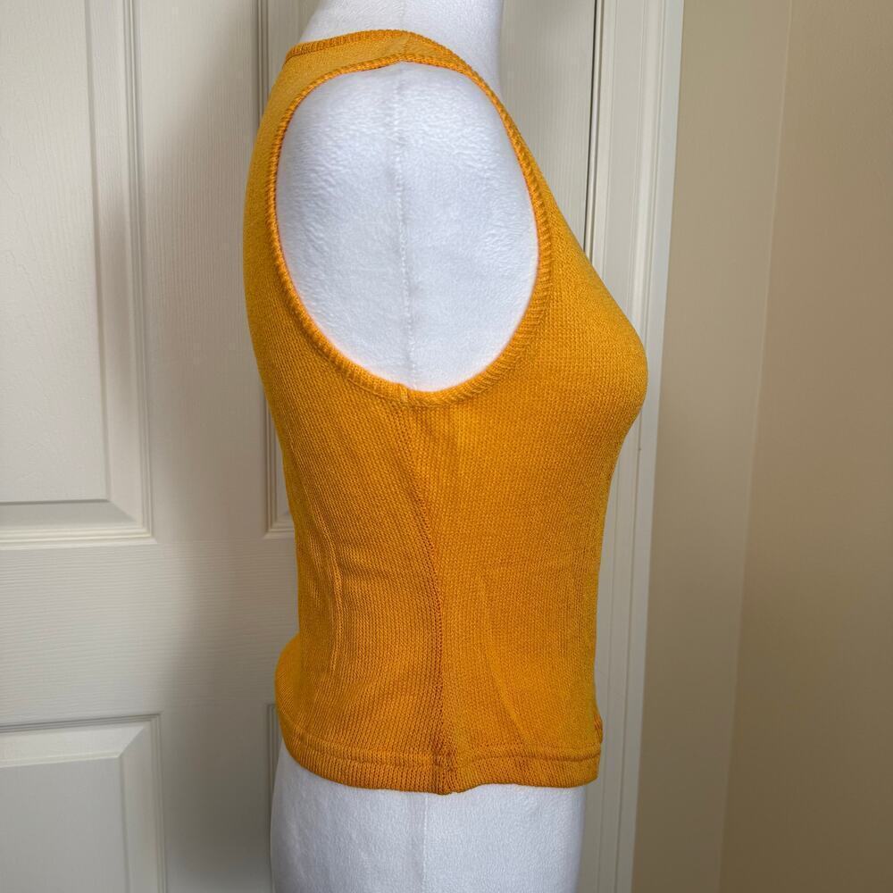 Princess Polly Corbo Tank Top Orange Size 8 Open Knit *New with Tags* - Picture 3 of 8